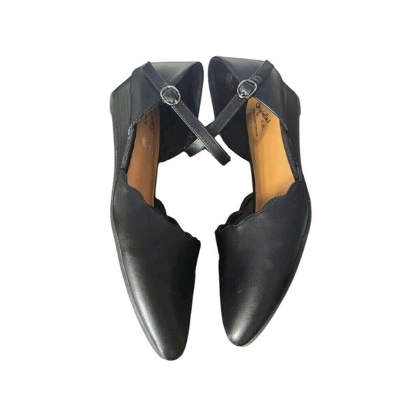 Seychelles Mary Jane Flats Women's 11W Black Memory Foam Scalloped Trim - Picture 3 of 6